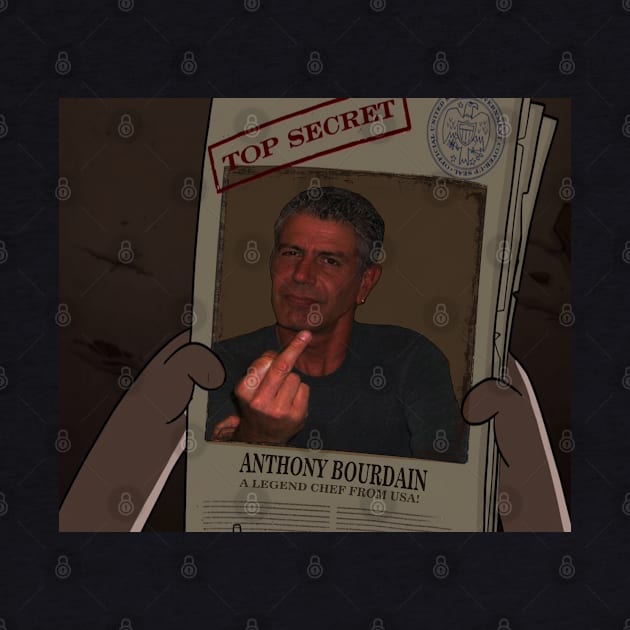 anthony bourdain-animation in the newspaper by ShionTji